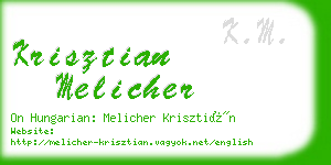 krisztian melicher business card